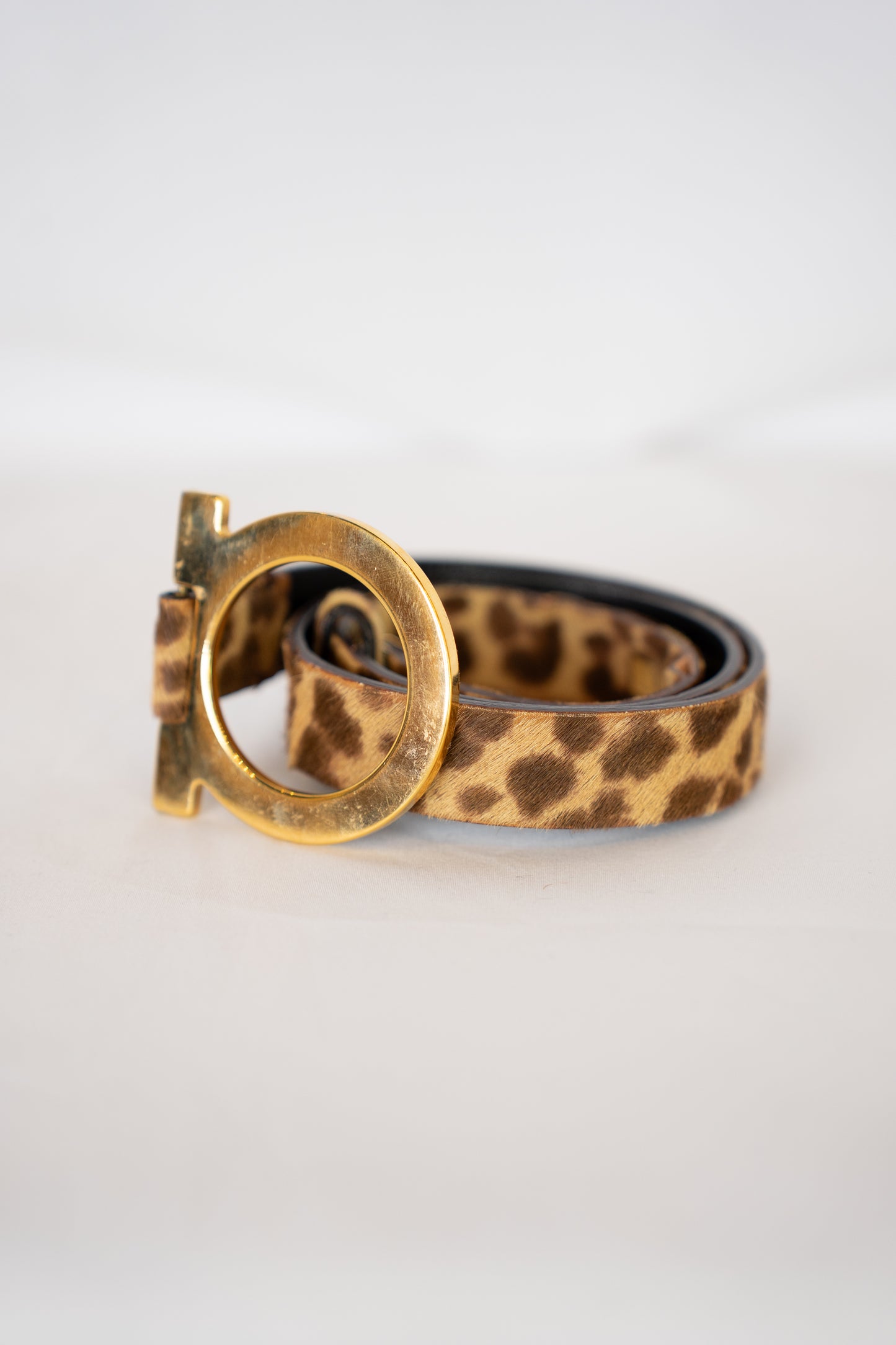 Ferragamo Ponyhair Cheetah Print Belt
