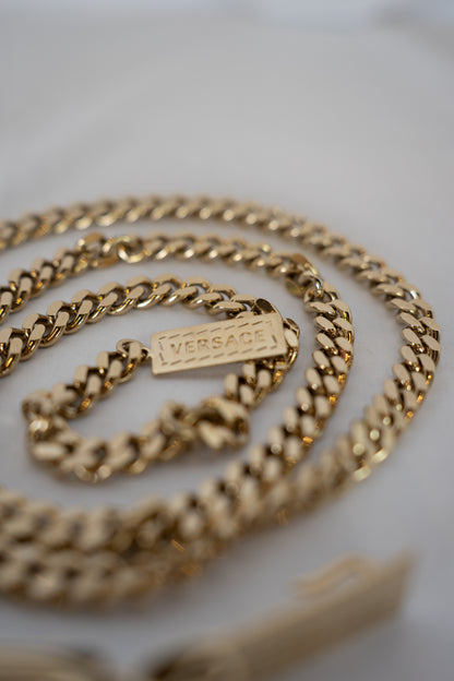 Versace "Gold" Metal Ribbon Belt
