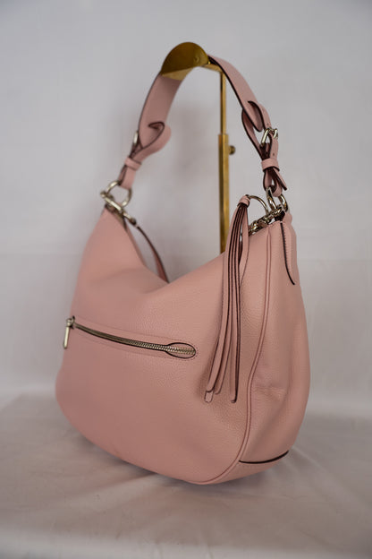 Coach Dusty Pink Sutton Hobo Pebbled Leather Bag