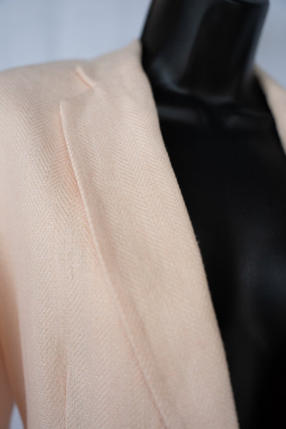 Lauren Ralph Lauren Linen Light Pink Single Button & Single Breasted Blazer