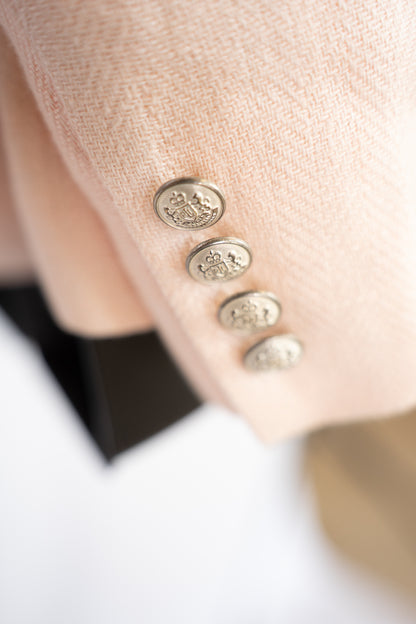 Lauren Ralph Lauren Linen Light Pink Single Button & Single Breasted Blazer