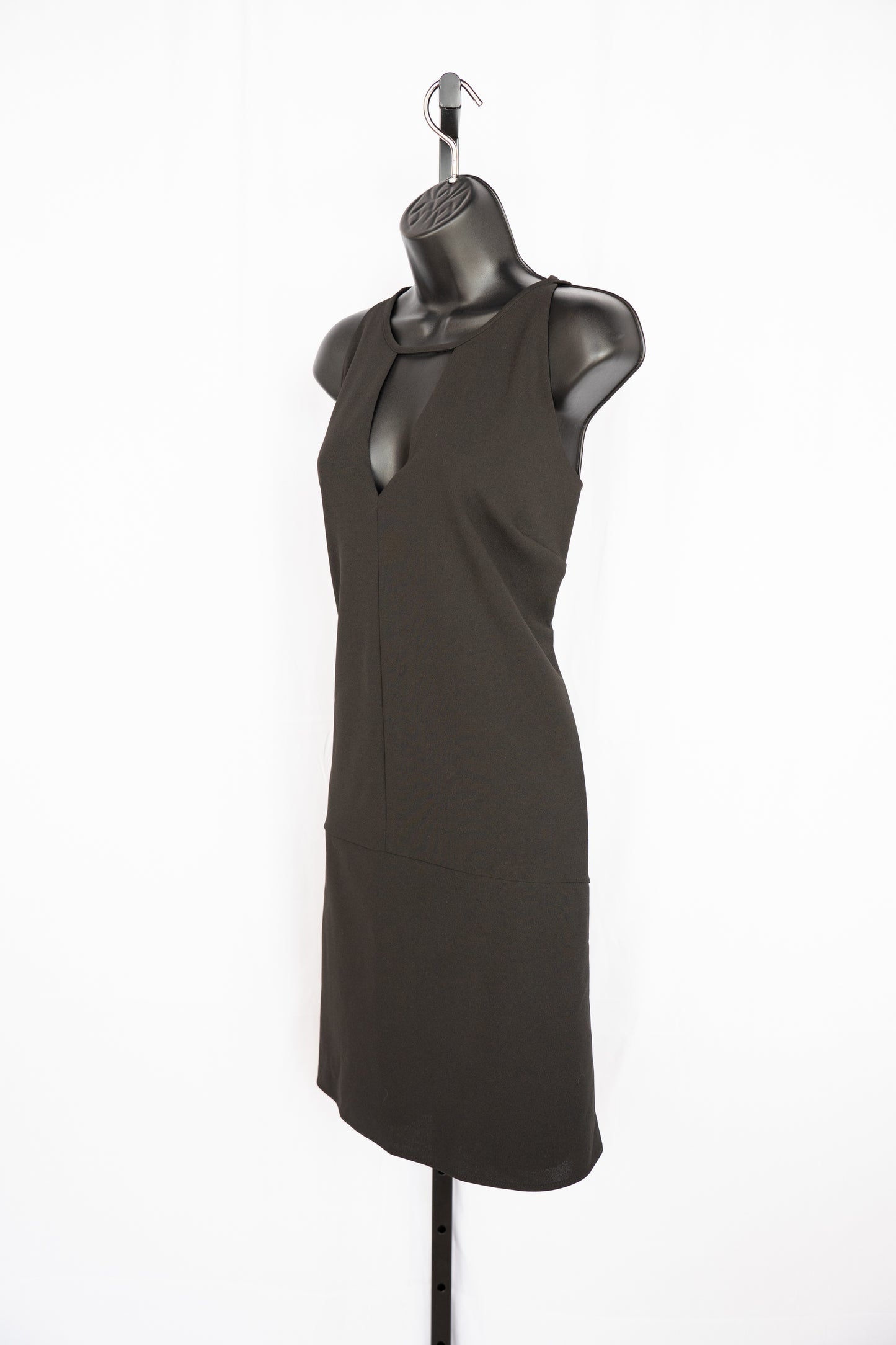 Sam Edelman Black Halter Double V-Neck Knee-Length Dress NWT