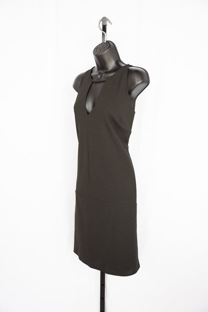 Sam Edelman Black Halter Double V-Neck Knee-Length Dress NWT