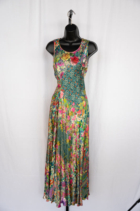 Johnny Was Floral Sleeveless Flowy Maxi Dress