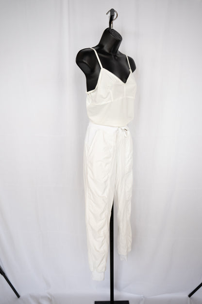 Lululemon White Ruched Relaxed Fit Joggers