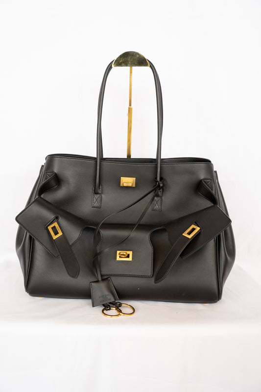 COMES WITH BOX - Balenciaga Large Black Bel Air Carry All Tote