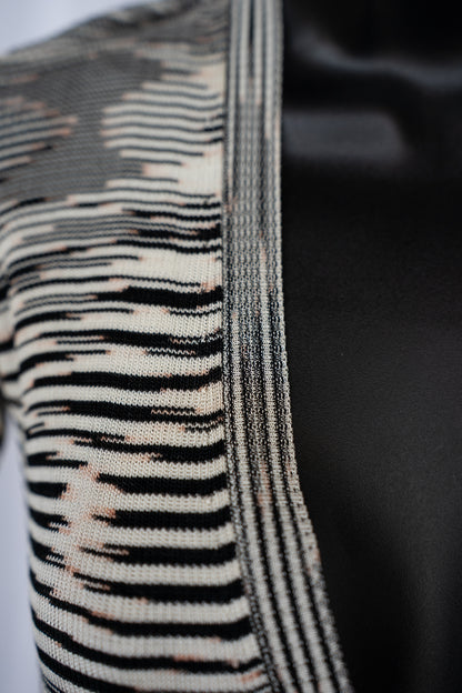 Missoni Cashmere Blend Black & White Stripe Knit Sweater/Tank Top Set