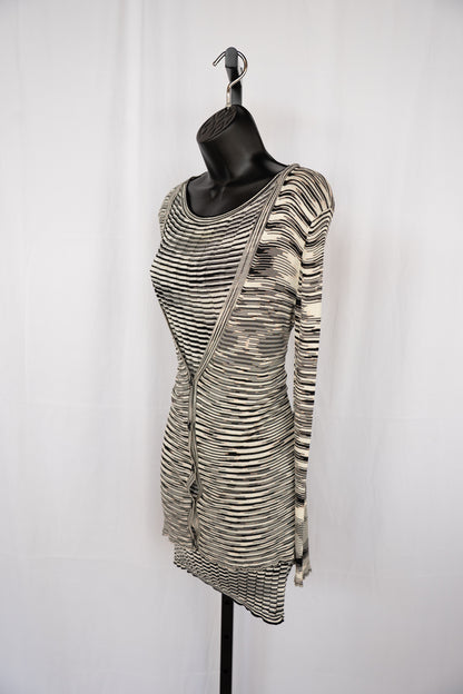 Missoni Cashmere Blend Black & White Stripe Knit Sweater/Tank Top Set