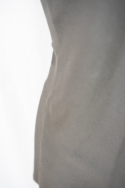 Brunello Cucinelli Grey V-Neck Signature Bead Short Sleeve Top