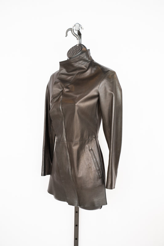 Jean Paul Gaultier Leather Jacket Open Front
