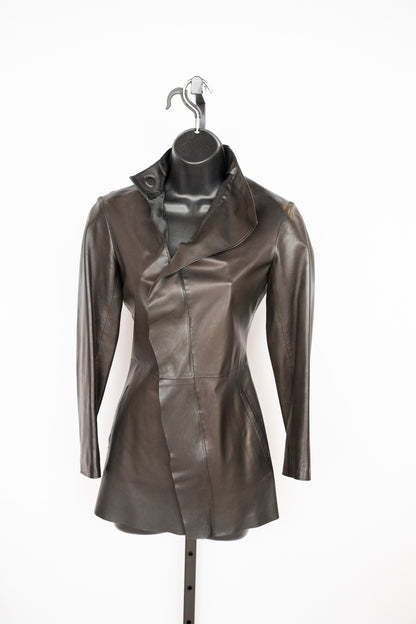 Jean Paul Gaultier Leather Jacket Open Front