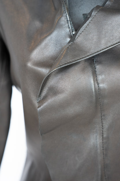 Jean Paul Gaultier Leather Jacket Open Front
