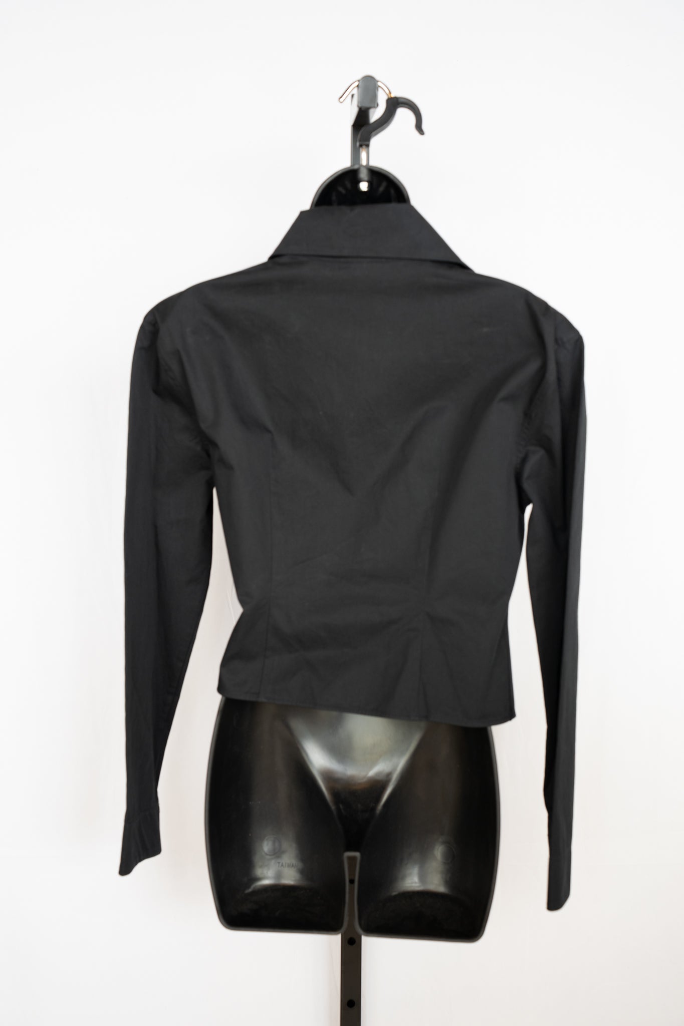 Tory Burch Black Long Sleeve Poplin Wrap Shirt NWT