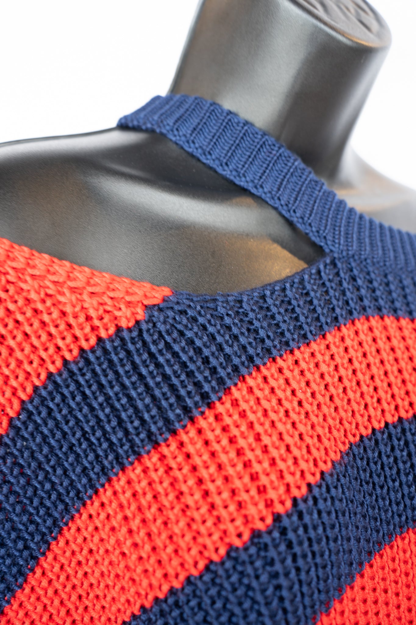 Balmain Blue, Red, White & Black Striped Sweater Dress NWT
