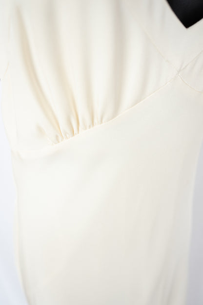 J Crew Ivory Silk Halter-Neck Open Back Full-Length Gown NWT