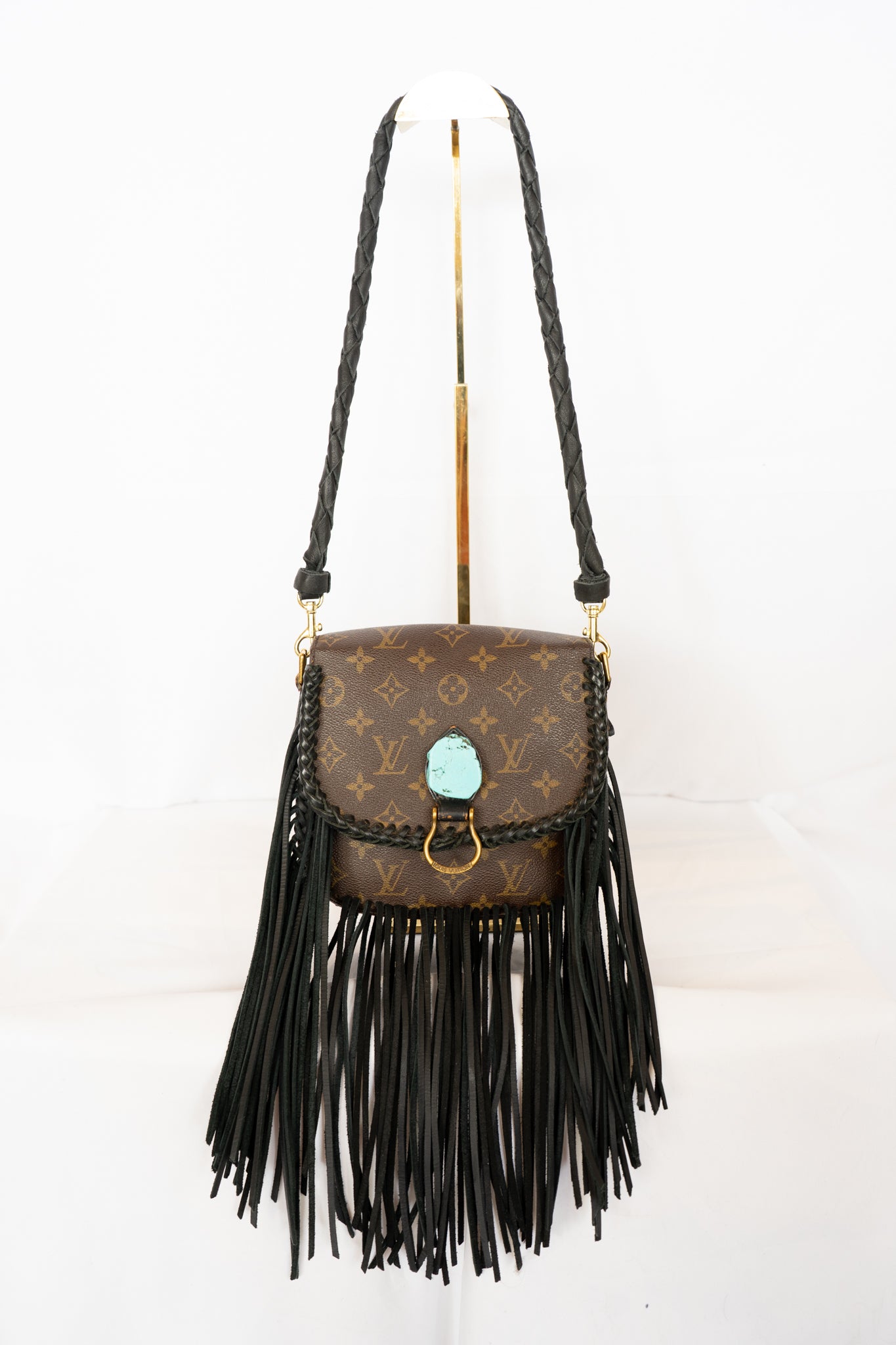 Louis Vuitton Monogram Saint Cloud PM Fringed Crossbody Bag