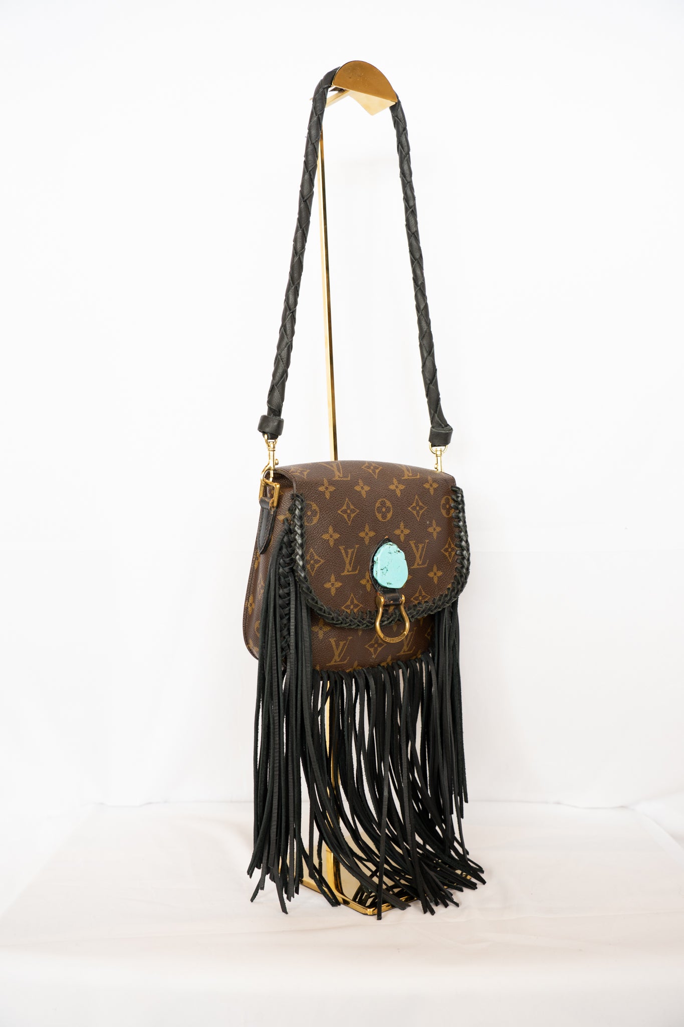 Louis Vuitton Monogram Saint Cloud PM Fringed Crossbody Bag