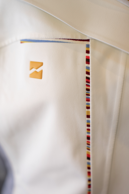 Mountain Force Cream Yellow Collar Zip Up Waterproof Jacket NWT