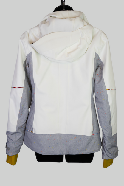 Mountain Force Cream Yellow Collar Zip Up Waterproof Jacket NWT