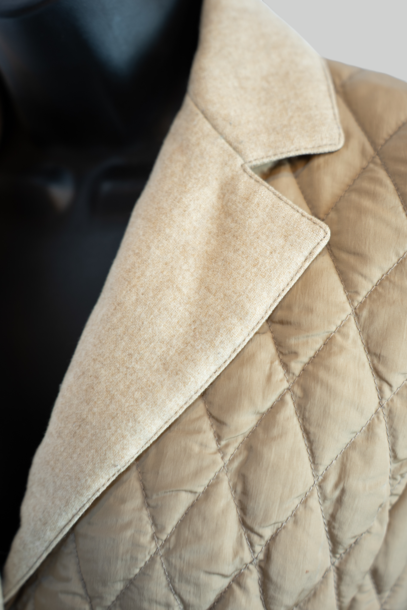 Moncler Sand/Taupe Quilted Button Down Jacket