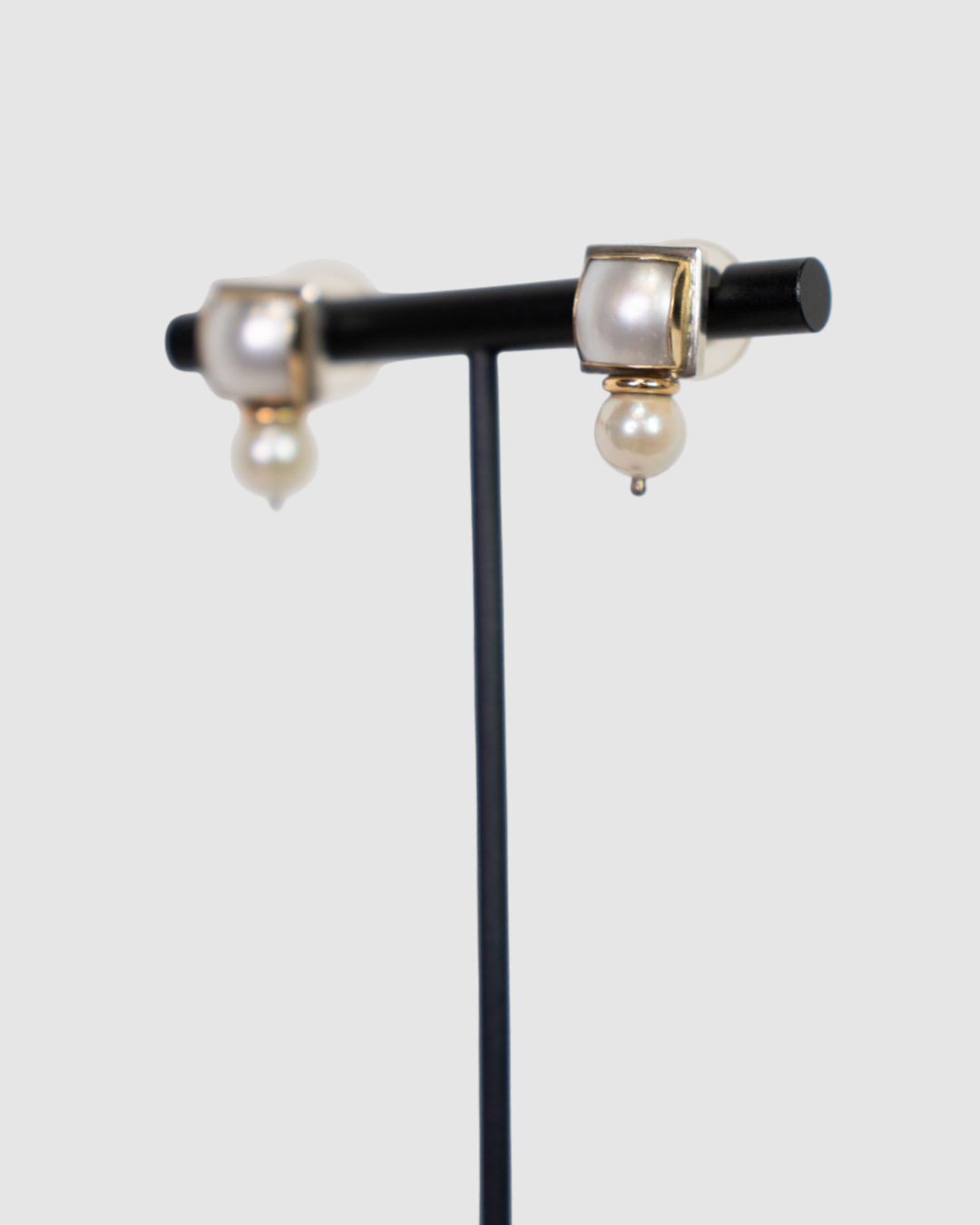 Michael Dawkins Silver 14K Gold Accent Freshwater Pearl Earrings