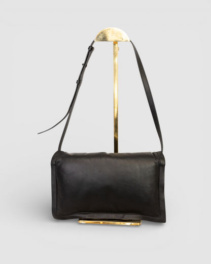 Salvatore Ferragamo Black Leather Viva Bow Crossbody Bag