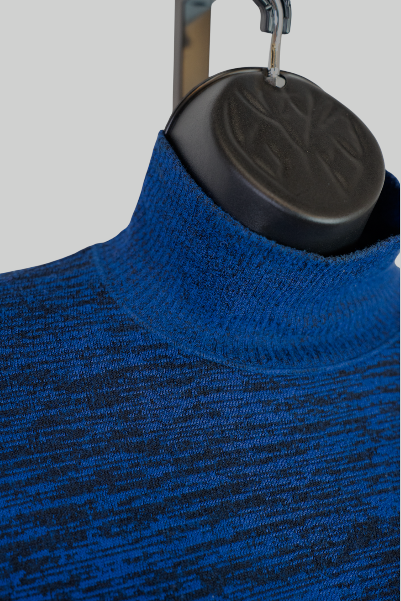 Rag & Bone Blue Black "Static" Turtleneck Long Sleeve Sweater