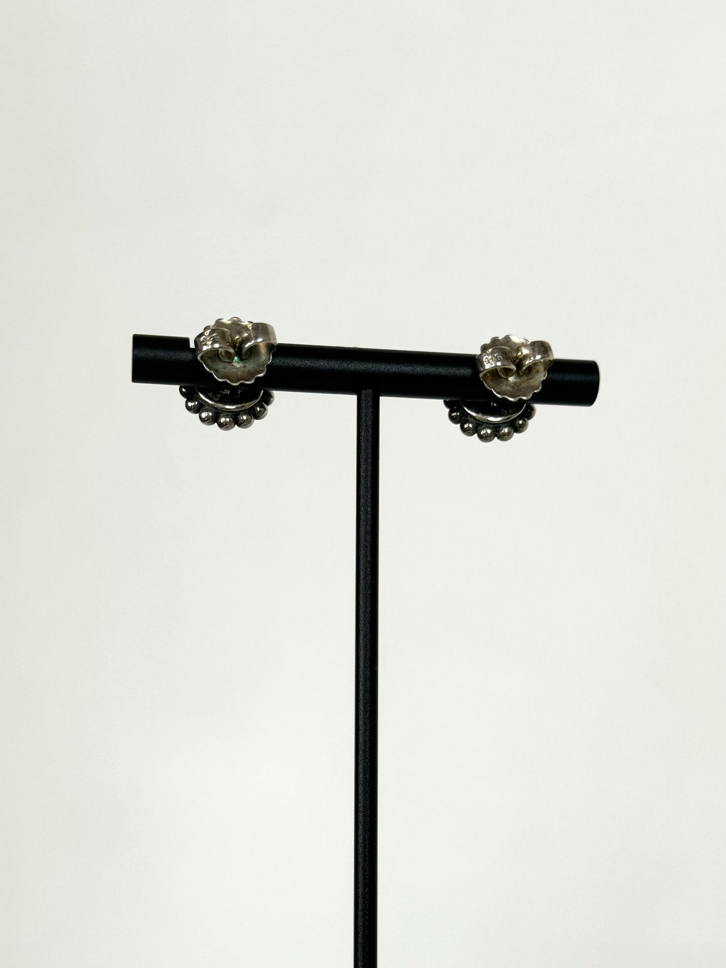 Lagos Sterling Silver Maya Blue Ceramic Stud Earrings