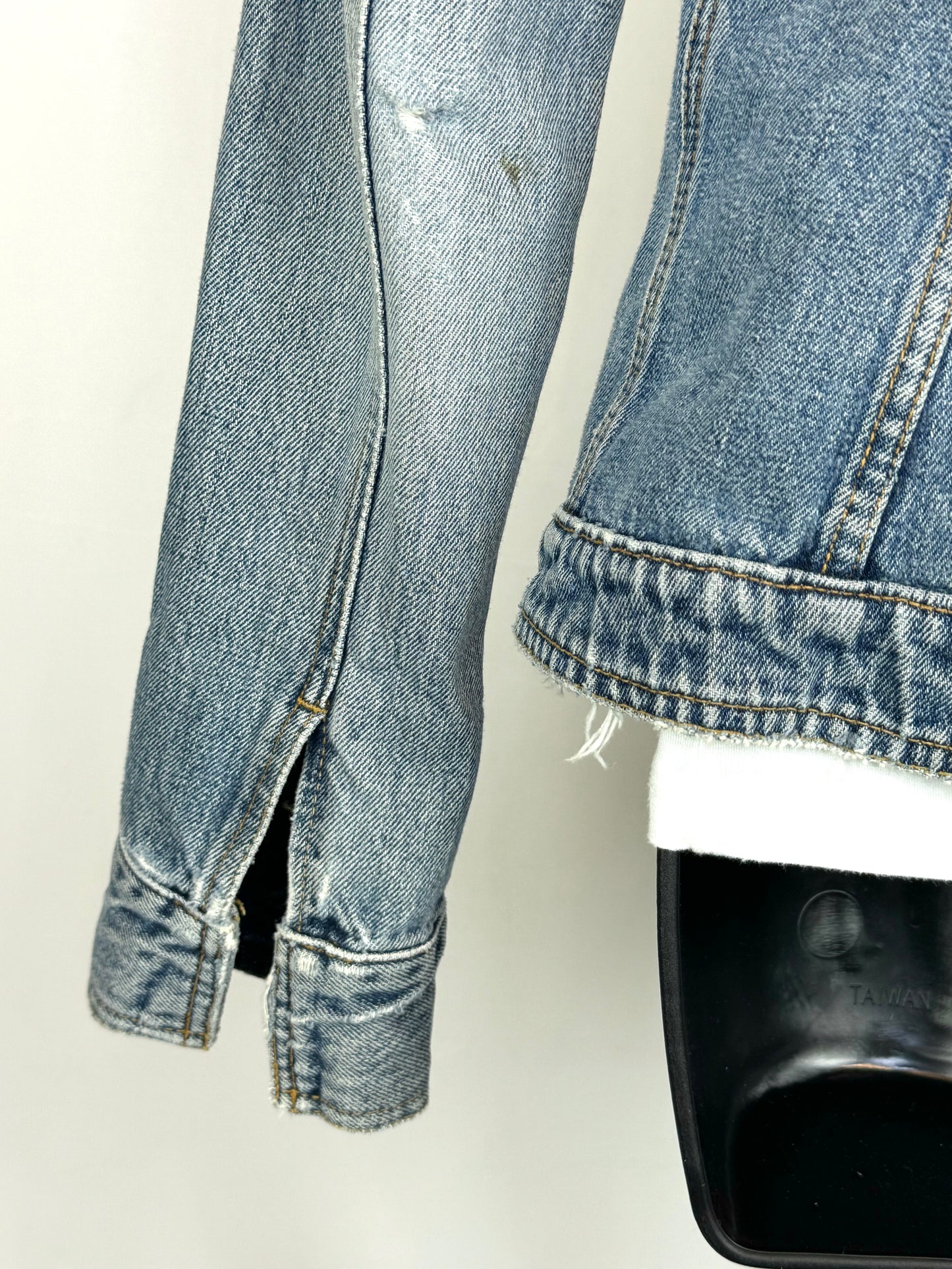Dolce & Gabbana Denim Open Faced Jacked w/ Distressed Details