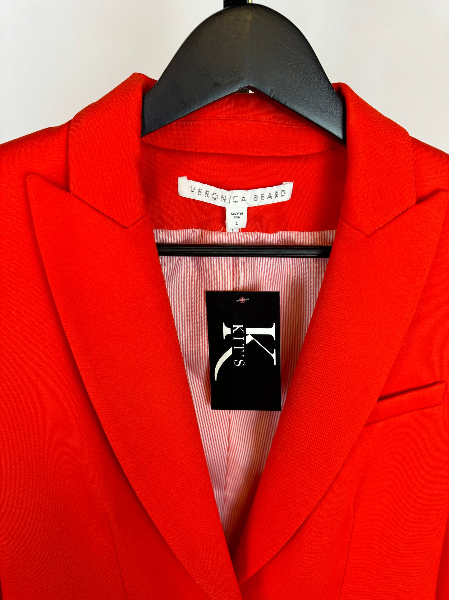 Veronica Beard Orange/Red Single Button Blazer (Part of Set)