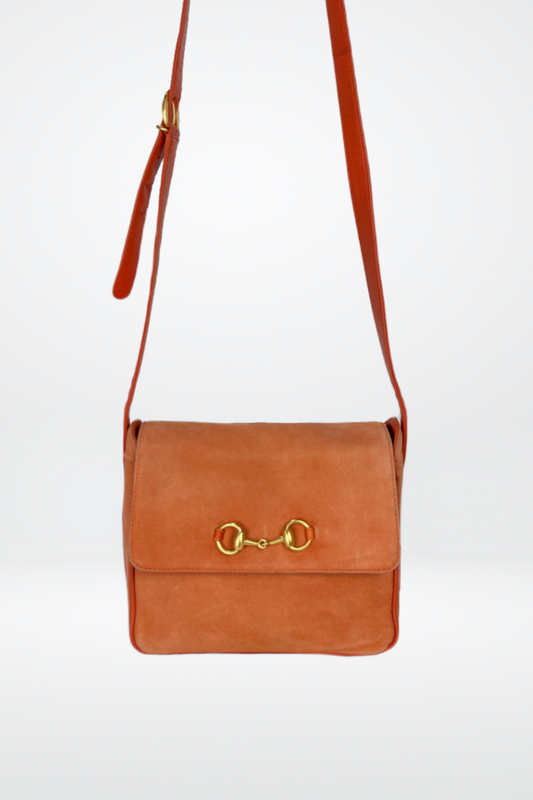 Vintage Gucci Suede Cross Body Shoulder Bag