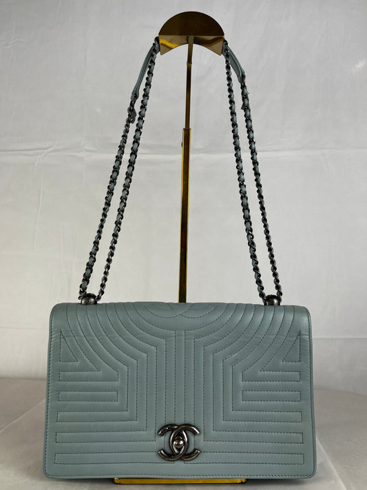 Chanel Baby Blue Paris Garden Lambskin Flap Bag
