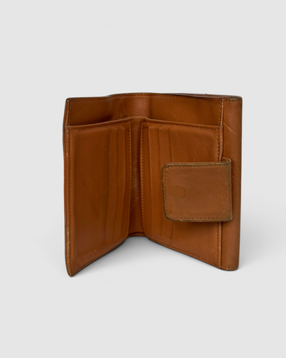 Chanel 2005 Tan Leather Stitch Bifold Wallet