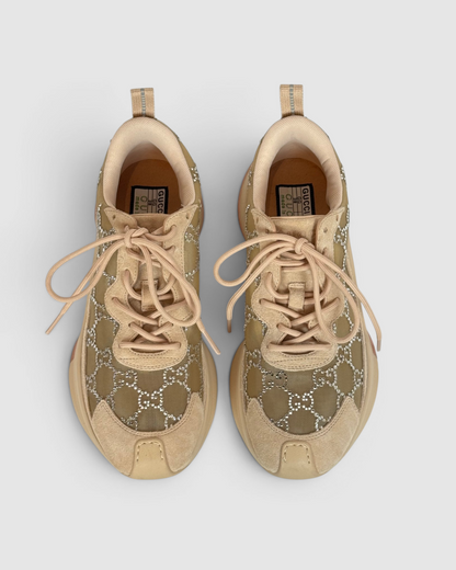 Gucci Mesh Rhinestone GG Sneakers
