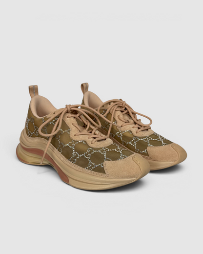 Gucci Mesh Rhinestone GG Sneakers