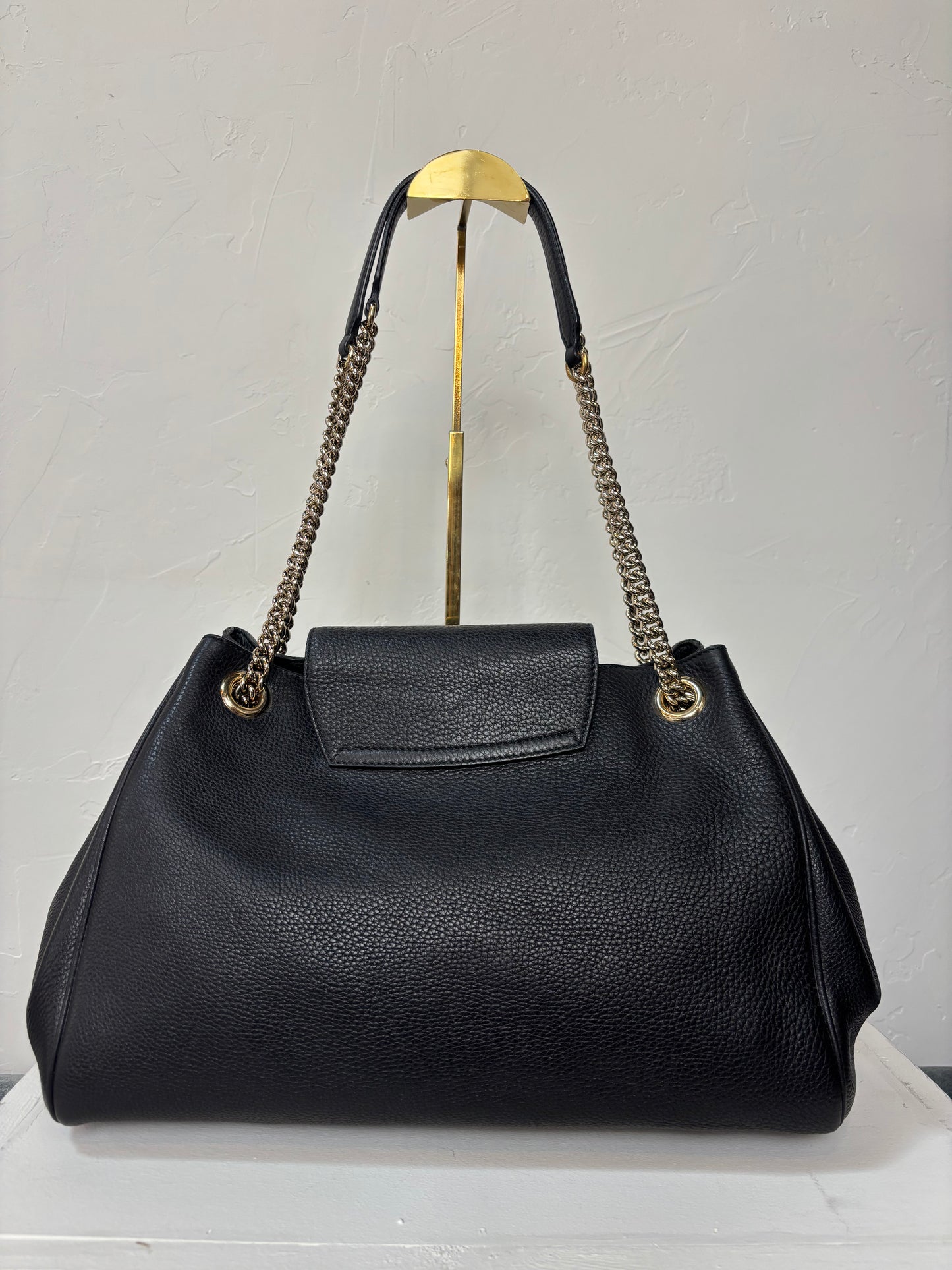 Gucci Black Shoulder Bag w/ Gold Chain & Tassel Detail