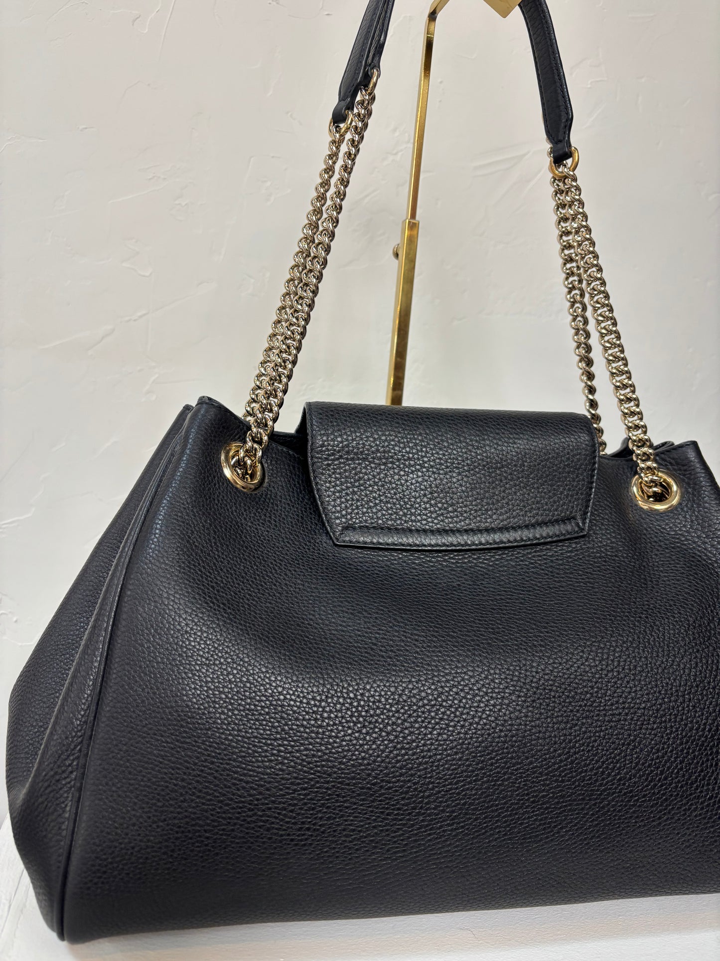 Gucci Black Shoulder Bag w/ Gold Chain & Tassel Detail