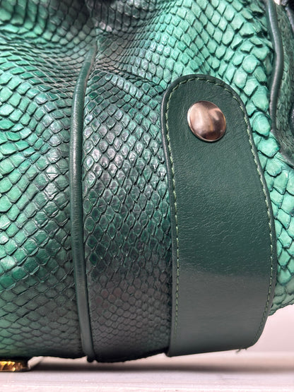 Chloe Green Python and Leather Shoulder Bag