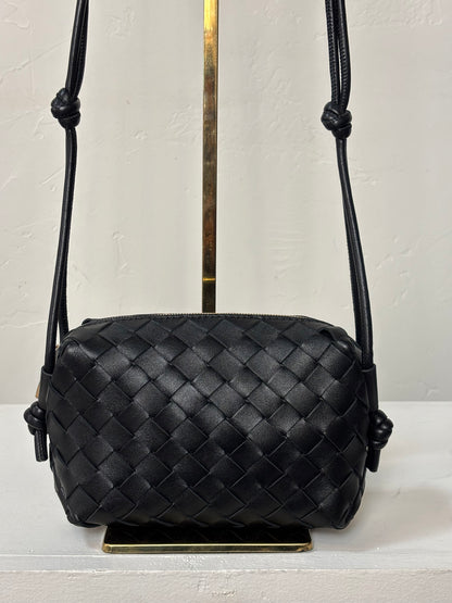 Bottega Veneta Black Mini Loop Camera Bag