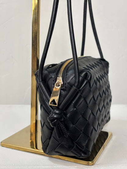 Bottega Veneta Black Mini Loop Camera Bag