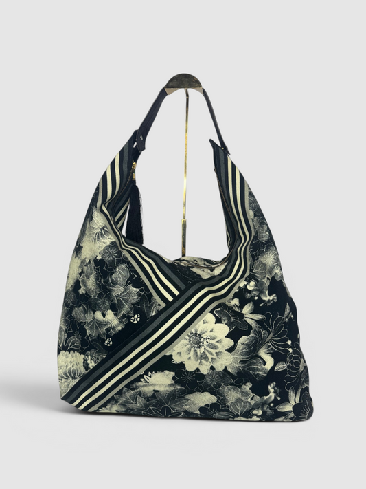 Camilla Black & White Floral Oversized Tote