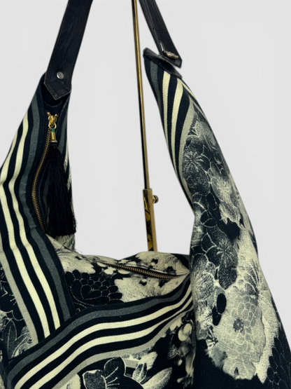 Camilla Black & White Floral Oversized Tote