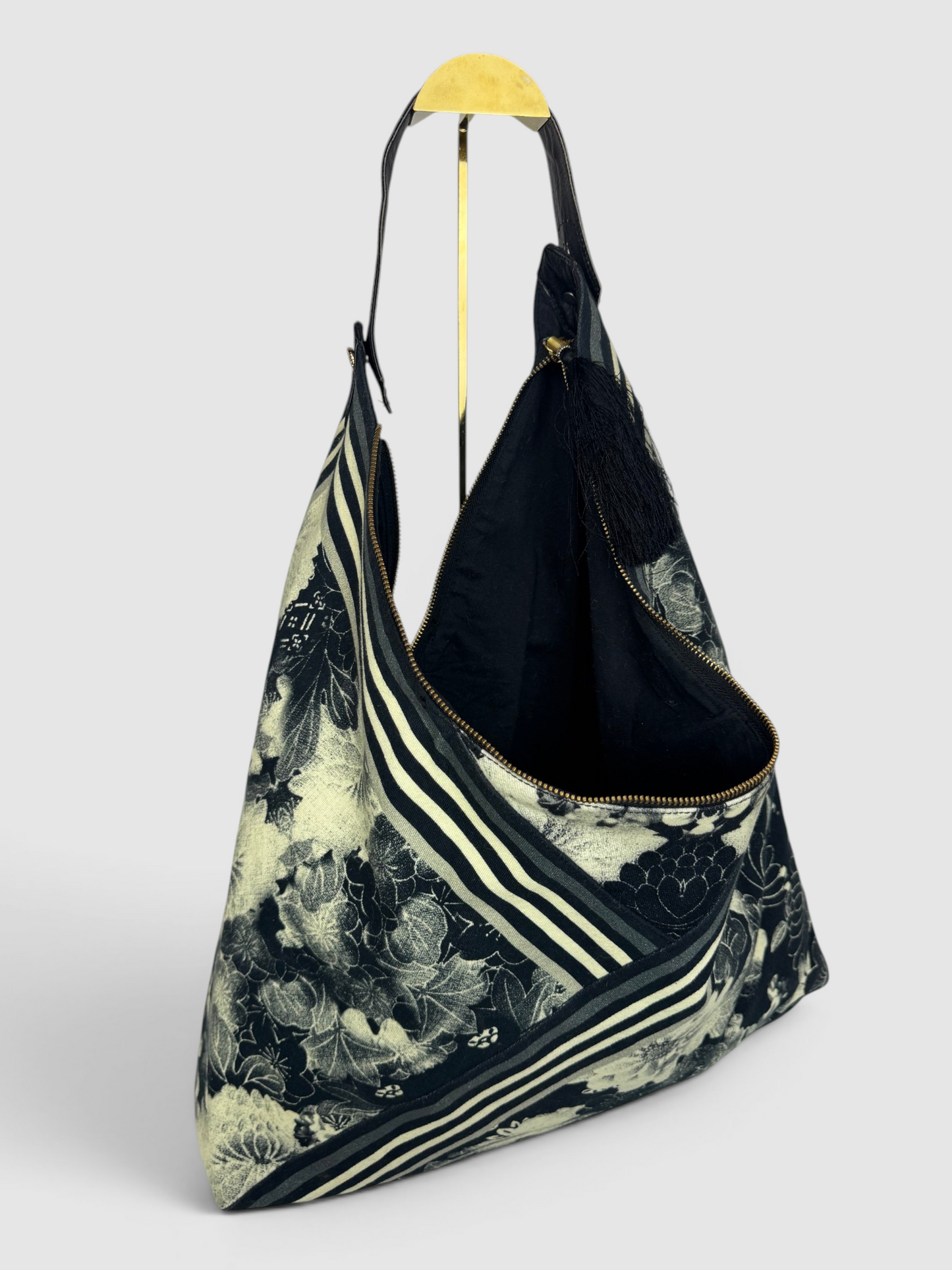 Camilla Black & White Floral Oversized Tote