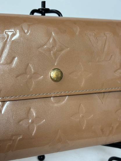 Louis Vuitton Nude Patent Leather Monogram Envelope Wallet