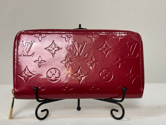 Louis Vuitton Patent Leather Candy Apple Red Zippy Vernis Wallet