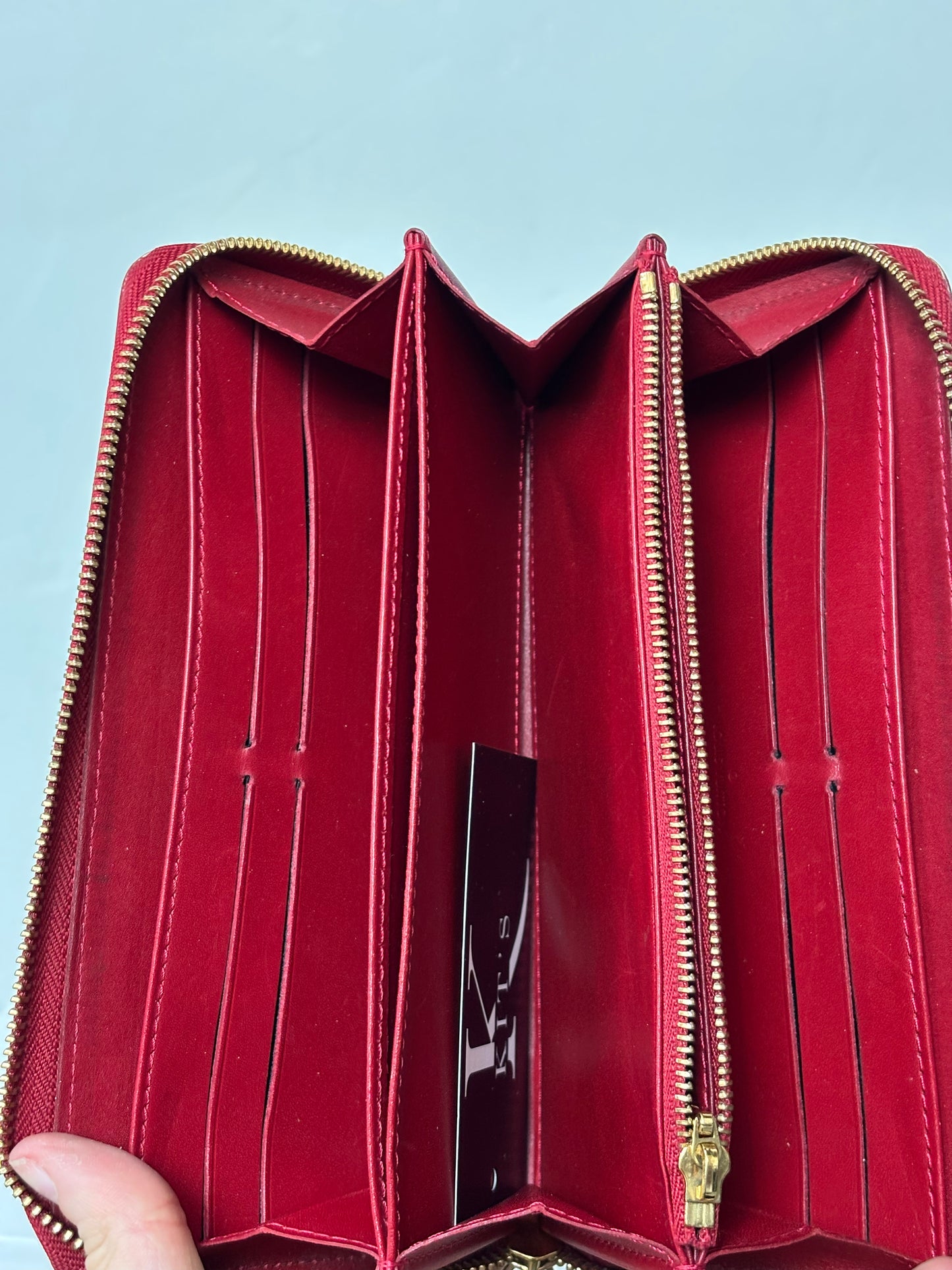 Louis Vuitton Patent Leather Candy Apple Red Zippy Vernis Wallet