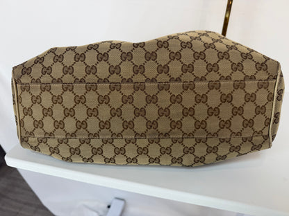 AS IS - Gucci Monogram Canvas Top Handle Tote
