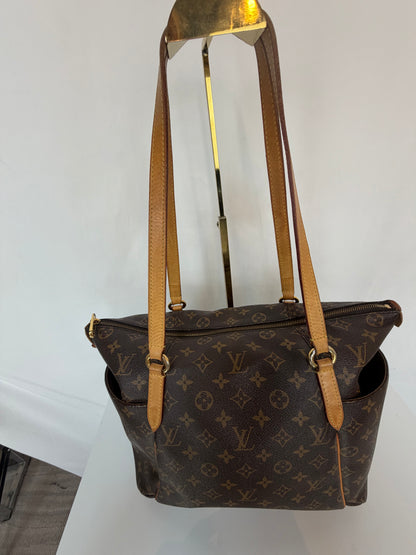 Louis Vuitton Monogram Totally MM Tote Bag w 2 Side Pockets