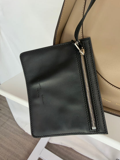 Proenza Schouler Taupe Leather Arch Shoulder Bag w Silver Hardware