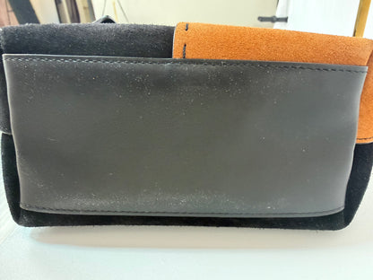 Frame Suede Black & White Color Block Les Second Mini Crossbody Bag